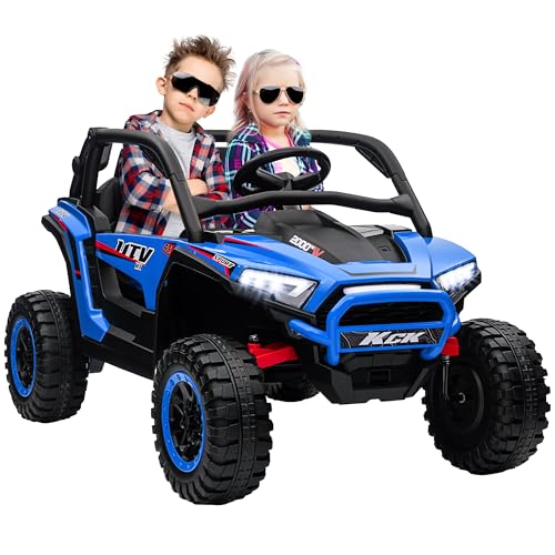 AIYAPLAY Kinder Elektroauto, 5-7 km/h 24 V Geländewagen mit Musikanschluss, 2,4G Fernbedienung, Elektrisches Kinderfahrzeug mit Hupe, Scheinwerfer, Kinderfahrzeug für Kinder 3-8 Jahre, Blau AIYAPLAY Kinder Elektroauto, 5-7 km/h 24 V Geländewagen mit Musikanschluss, 2,4G Fernbedienung, Elektrisches Kinderfahrzeug mit Hupe, Scheinwerfer, Kinderfahrzeug für Kinder 3-8 Jahre, Blau von AIYAPLAY