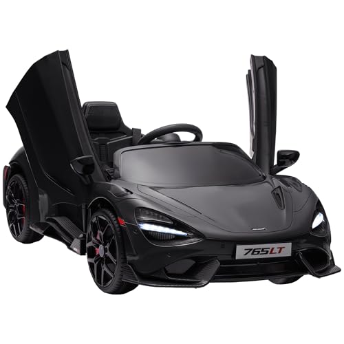AIYAPLAY Kinder Elektroauto 12 V McLaren 765LT Kinderauto mit 2,4G Fernbedienung, MP3 Musik, Elektrofahrzeug mit Hupe, Lichten, Flügeltüren, Sanftstart, 3-5 km/h, für 3-6 Jahre Kinder, Schwarz AIYAPLAY Kinder Elektroauto 12 V McLaren 765LT Kinderauto mit 2,4G Fernbedienung, MP3 Musik, Elektrofahrzeug mit Hupe, Lichten, Flügeltüren, Sanftstart, 3-5 km/h, für 3-6 Jahre Kinder, Schwarz von AIYAPLAY
