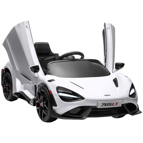 AIYAPLAY Kinder Elektroauto 12 V McLaren 765LT Kinderauto mit 2,4G Fernbedienung, MP3 Musik, Elektrofahrzeug mit Hupe, Lichten, Flügeltüren, Sanftstart, 3-5 km/h, für 3-6 Jahre Kinder, Weiß AIYAPLAY Kinder Elektroauto 12 V McLaren 765LT Kinderauto mit 2,4G Fernbedienung, MP3 Musik, Elektrofahrzeug mit Hupe, Lichten, Flügeltüren, Sanftstart, 3-5 km/h, für 3-6 Jahre Kinder, Weiß von AIYAPLAY