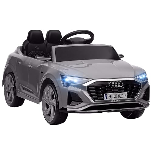 AIYAPLAY Kinder Elektroauto 12V Kinderauto mit 2,4G Fernbedienung, MP3 Musik & Hupe, Elektrofahrzeug mit Scheinwerfer, 4 gefederte Räder, 3-5 km/h, für 3-6 Jahre Kinder, Grau AIYAPLAY Kinder Elektroauto 12V Kinderauto mit 2,4G Fernbedienung, MP3 Musik & Hupe, Elektrofahrzeug mit Scheinwerfer, 4 gefederte Räder, 3-5 km/h, für 3-6 Jahre Kinder, Grau von AIYAPLAY