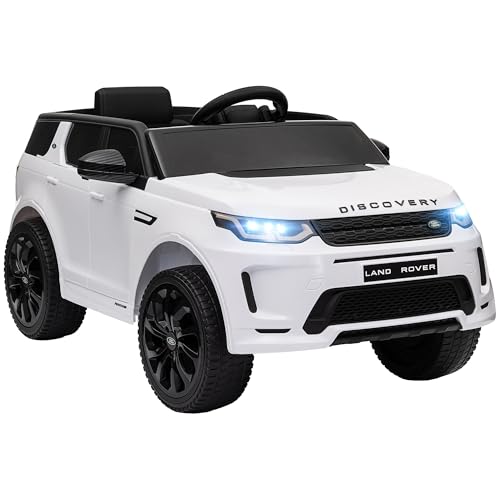 AIYAPLAY Kinder Elektroauto 12V Land Rover Discovery Sport Kinderauto mit 2,4G Fernbedienung, Musik, Hupe, Elektrofahrzeug mit LED-Lichtern, USB/MP3-Anschluss, 3-5 km/h, für Kinder 3-6 Jahre, Weiß AIYAPLAY Kinder Elektroauto 12V Land Rover Discovery Sport Kinderauto mit 2,4G Fernbedienung, Musik, Hupe, Elektrofahrzeug mit LED-Lichtern, USB/MP3-Anschluss, 3-5 km/h, für Kinder 3-6 Jahre, Weiß von AIYAPLAY