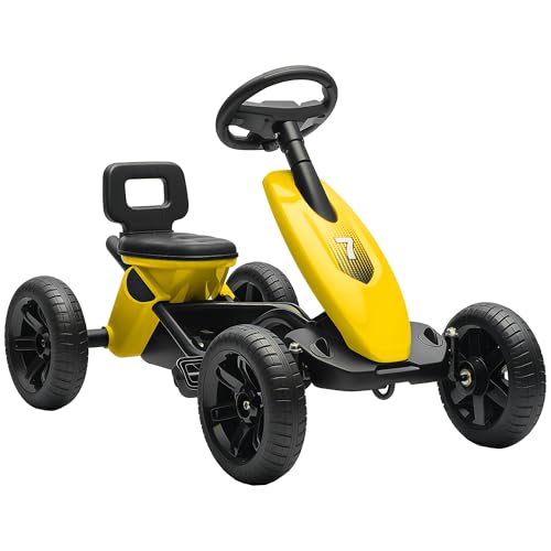 AIYAPLAY Pedal-Go-Kart für Kinder, Kinder-Rennwagen mit leisen EVA-Reifen, für 2-5 Jahre, gelb AIYAPLAY Pedal-Go-Kart für Kinder, Kinder-Rennwagen mit leisen EVA-Reifen, für 2-5 Jahre, gelb von AIYAPLAY
