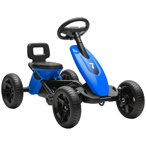 AIYAPLAY Pedal Go Kart für Kinder, Kinder-Rennwagen mit leisen Eva-Reifen, für 2-5 Jahre, blau AIYAPLAY Pedal Go Kart für Kinder, Kinder-Rennwagen mit leisen Eva-Reifen, für 2-5 Jahre, blau von AIYAPLAY