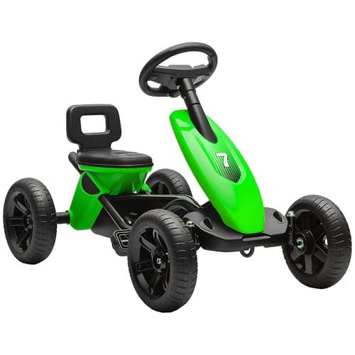 AIYAPLAY Pedal Go Kart für Kinder, Kinder-Rennwagen mit leisen Eva-Reifen, für 2-5 Jahre, grün AIYAPLAY Pedal Go Kart für Kinder, Kinder-Rennwagen mit leisen Eva-Reifen, für 2-5 Jahre, grün von AIYAPLAY