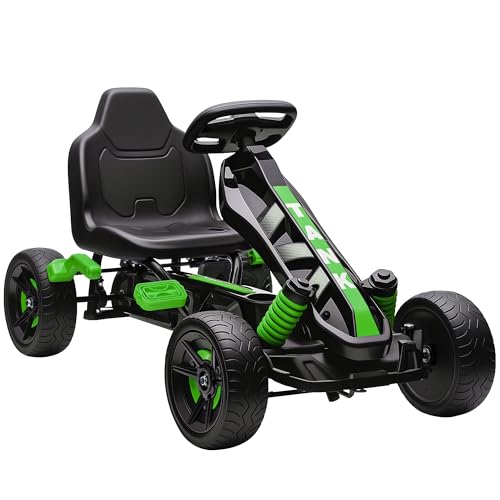 AIYAPLAY Pedal-Gokart für Kinder, Kinder-Gokart mit automatischer Kupplung, Bremse, rutschfesten Eva-Rädern, vorwärts und rückwärts, Tretauto für Jungen Mädchen von 3 bis 6 Jahren, grün AIYAPLAY Pedal-Gokart für Kinder, Kinder-Gokart mit automatischer Kupplung, Bremse, rutschfesten Eva-Rädern, vorwärts und rückwärts, Tretauto für Jungen Mädchen von 3 bis 6 Jahren, grün von AIYAPLAY