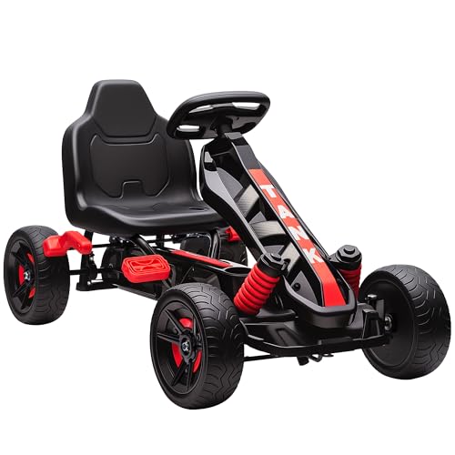 AIYAPLAY Pedal-Gokart für Kinder, Kinder-Gokart mit automatischer Kupplung, Bremse, rutschfesten Eva-Rädern, vorwärts und rückwärts, Tretauto für Jungen Mädchen von 3 bis 6 Jahren, rot AIYAPLAY Pedal-Gokart für Kinder, Kinder-Gokart mit automatischer Kupplung, Bremse, rutschfesten Eva-Rädern, vorwärts und rückwärts, Tretauto für Jungen Mädchen von 3 bis 6 Jahren, rot von AIYAPLAY