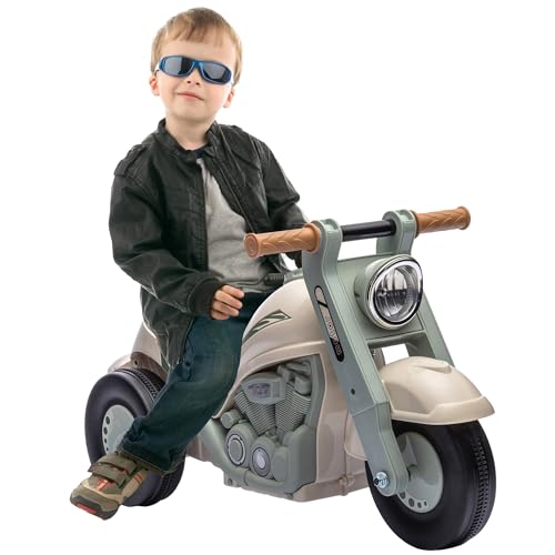 AIYAPLAY Kinder Motorrad, Rutschauto mit Musik, Kinderfahrzeug, 1,5V Kinderauto mit Blasen, Dreirad Kindermotorrad für Kinder 2-5 Jahre, bis 30 kg belastbar, Cremeweiß AIYAPLAY Kinder Motorrad, Rutschauto mit Musik, Kinderfahrzeug, 1,5V Kinderauto mit Blasen, Dreirad Kindermotorrad für Kinder 2-5 Jahre, bis 30 kg belastbar, Cremeweiß von AIYAPLAY