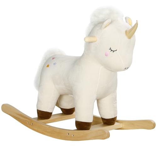 AIYAPLAY Schaukeltier, Baby Schaukelstuhl mit Unicorn Design, Sound, Schuakelsitz, Schaukelpferd, Schaukelspielzeug für Kleinkinder ab 2 Jahre, Plüsch, Weiß AIYAPLAY Schaukeltier, Baby Schaukelstuhl mit Unicorn Design, Sound, Schuakelsitz, Schaukelpferd, Schaukelspielzeug für Kleinkinder ab 2 Jahre, Plüsch, Weiß von AIYAPLAY