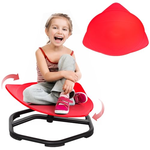 AIYAPLAY Sensory Spinning Chair, Kinder-Drehstuhl für Koordination, Gleichgewicht, rot von AIYAPLAY