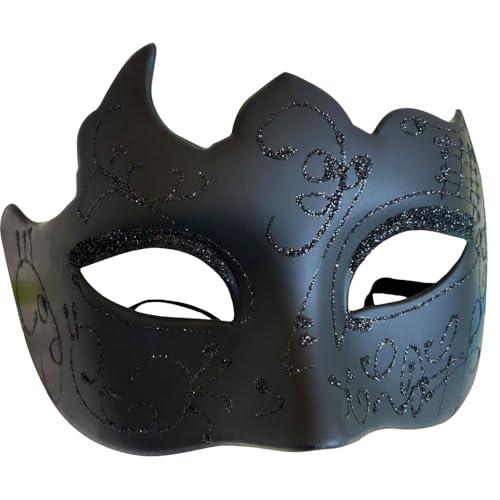 AIYAYI Maskerade-Maske für Paare, venezianische Maske für Halloween, Kostüm, Karneval, Party, Ball, Abschlussball, passend für Männer und Frauen, Schwarz, Medium AIYAYI Maskerade-Maske für Paare, venezianische Maske für Halloween, Kostüm, Karneval, Party, Ball, Abschlussball, passend für Männer und Frauen, Schwarz, Medium von AIYAYI