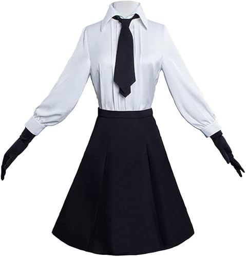 AIYINIY Anime Bungo Stray Dogs Akiko Yosano Cosplay Kostüm Schuluniform Anzug mit Kopfbedeckung Halloween Party Outifit (Yosano Akiko, M) von AIYINIY