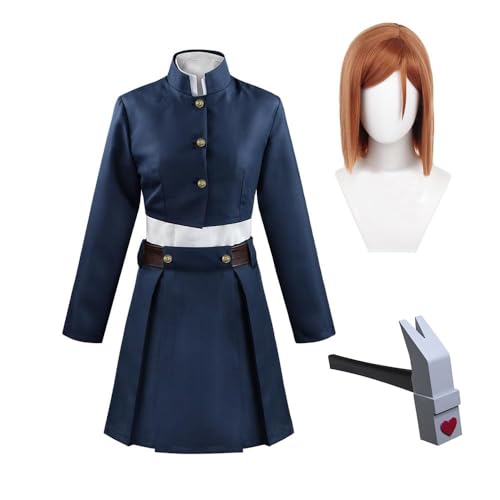 AIYINIY Anime Kugisse Nobara Cosplay-Kostüm, Schuluniform, Komplett-Set für Frauen, Halloween-Party Kostüm (blau, M) von AIYINIY