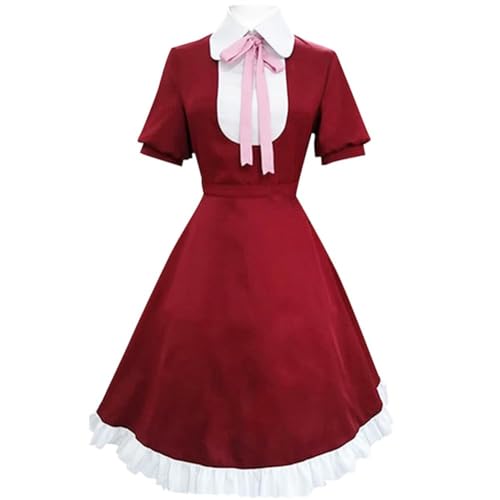 AIYINIY Bungo Streunende Hunde, Cosplay, Elise-Kostüm, Anime-Cosplay-Outfits, Elise-Kleid, Schleife, Kopfbedeckung, Socken, volle Uniform, Halloween-Kostüm, Kleidung (Elise, M) von AIYINIY