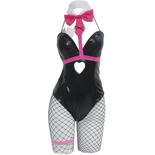 AIYINIY Damen Miku Cosplay Kostüm Bunny Girl Miku Cosplay Bodysuit Outfit Komplettes Set für Halloween Kostüm Maskerade Party Dress Up (Miku Kostüm, M) von AIYINIY