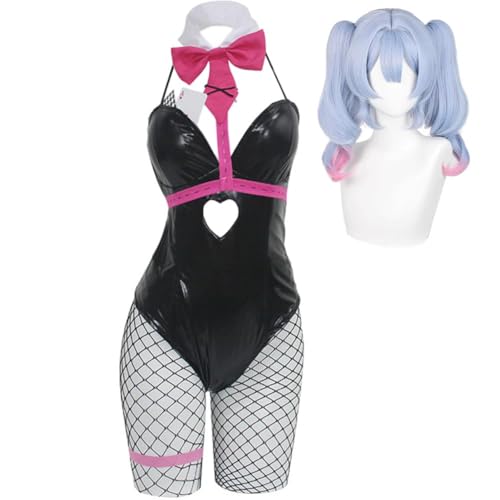 AIYINIY Damen Miku Cosplay Kostüm Bunny Girl Miku Cosplay Bodysuit Outfit Komplettes Set für Halloween Kostüm Maskerade Party Dress Up (Miku Kostüm + Perücke, M) von AIYINIY