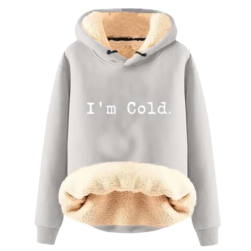 AIYINIY Damen Winter-Kapuzen-Sweatshirt – Fleece-Sherpa-Futter, Thermo-Pullover mit Aufschrift "Yes I Am Still Freezing" Grafik, lockere Passform, langärmeliger Kapuzenpullover, Plüsch, warme AIYINIY Damen Winter-Kapuzen-Sweatshirt – Fleece-Sherpa-Futter, Thermo-Pullover mit Aufschrift "Yes I Am Still Freezing" Grafik, lockere Passform, langärmeliger Kapuzenpullover, Plüsch, warme von AIYINIY