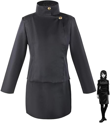AIYINIY Ieiri Shoko Cosplay-Kostüm, Ieiri Shoko-Outfit, Uniform, schwarze Jacke, Rock, Anzug, Halloween, Party, Rollenspiel für Damen (schwarzer Anzug, M) von AIYINIY