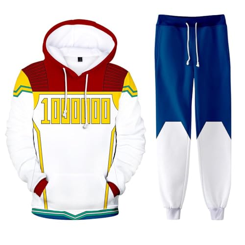 AIYINIY MHA Midoriya Izuku Todoroki Bakugou Cosplay-Kapuzen-Sweatshirt-Hose, 2-teiliger Trainingsanzug für Herren und Damen, Limonade, Größe 4XL AIYINIY MHA Midoriya Izuku Todoroki Bakugou Cosplay-Kapuzen-Sweatshirt-Hose, 2-teiliger Trainingsanzug für Herren und Damen, Limonade, Größe 4XL von AIYINIY