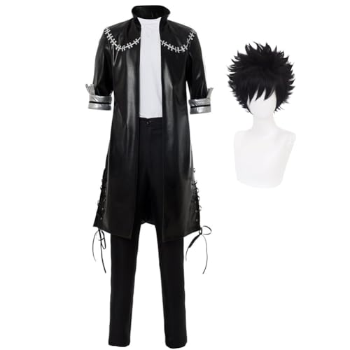 AIYINIY My Hero Academia Dabi Cosplay-Kostüm, Uniform, Mantel, Hemd, Hose, komplettes Set, Halloween-Outfits für Herren (Set A + Perücke, XXL) von AIYINIY