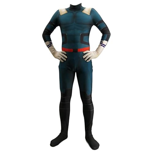 AIYINIY My Hero Academia Midoriya Izuku Cosplay Jumpsuit Halloween Kostüm Bodysuit für Erwachsene (Midoriya Izuku, L) von AIYINIY