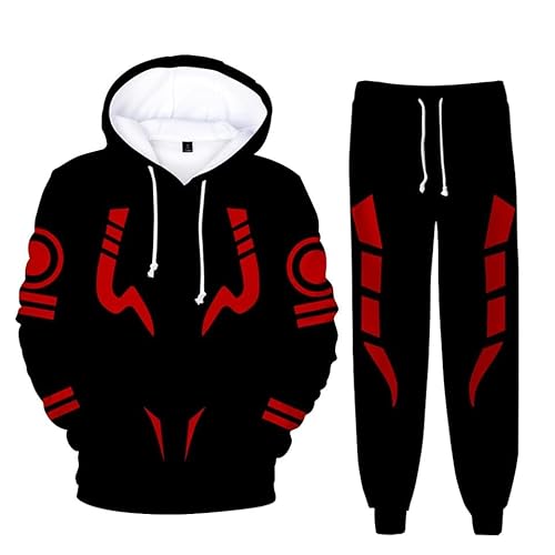 AIYINIY Satoru Anime Hoodie und Sweatpants Set Cosplay Sweatshirt Hose Set Kostüm Pullover Trainingsanzüge Anzug (Ryomen Sukuna, 100) von AIYINIY