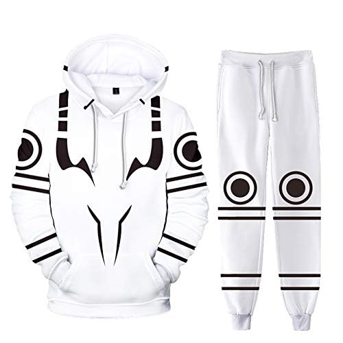 AIYINIY Satoru Anime Hoodie und Sweatpants für Cosplay, Sweatshirt, Hose, Kostüm, Pullover, Trainingsanzüge (Ryomen Sukuna, b, 130) von AIYINIY