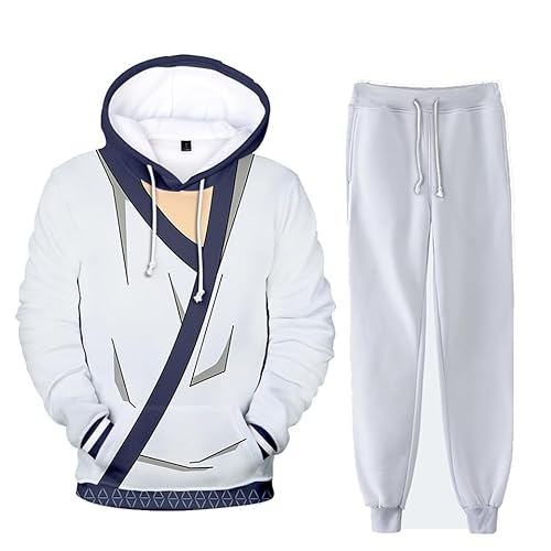 AIYINIY Satoru Anime Hoodie und Sweatpants für Cosplay, Sweatshirt, Hose, Kostüm, Pullover, Trainingsanzüge (Ryomen Sukuna, c, 140) von AIYINIY