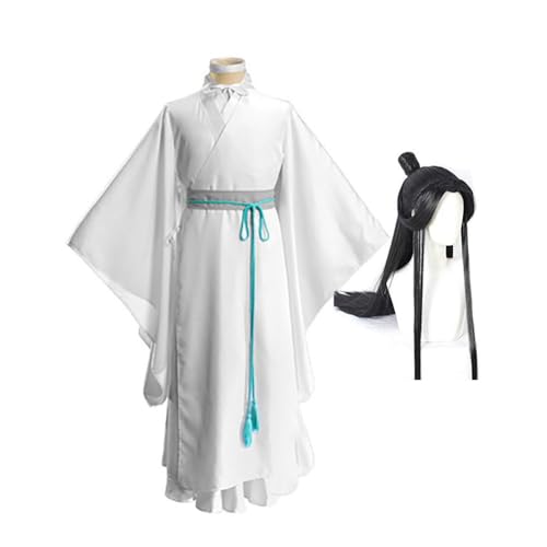 AIYINIY Tian Guan Ci Fu Xie Lian Cosplay Kostüm Anime Ancient Hanfu Outfits mit Perücke für Halloween Party Performance (Xie Lian, L) von AIYINIY