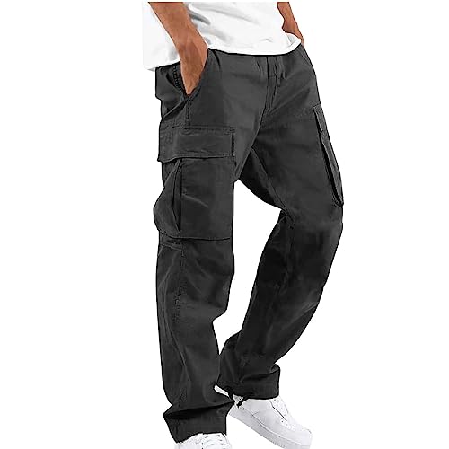 AIYINIY Wilde Cargohose für Herren, lockere Passform, legere Passform, Cargohose, gerade Passform, Stretch, Sweathose, schmale Passform, Vintage-Komforthose, Fitnessstudio, Workout, Track (Schwarz, XL AIYINIY Wilde Cargohose für Herren, lockere Passform, legere Passform, Cargohose, gerade Passform, Stretch, Sweathose, schmale Passform, Vintage-Komforthose, Fitnessstudio, Workout, Track (Schwarz, XL von AIYINIY