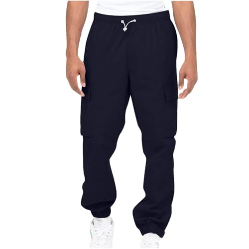 AIYINIY Wilde Cargohose für Herren, lockere Passform, legere Passform, Cargohose, gerade Passform, Stretch, Sweathose, schmale Passform, Vintage-Komforthose, Fitnessstudio, Workout, Track (Z von AIYINIY