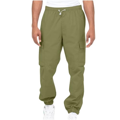 AIYINIY Wilde Cargohose für Herren, lockere Passform, legere Passform, Cargohose, gerade Passform, Stretch, Sweathose, schmale Passform, Vintage-Komforthose, Fitnessstudio, Workout, Track (Z von AIYINIY