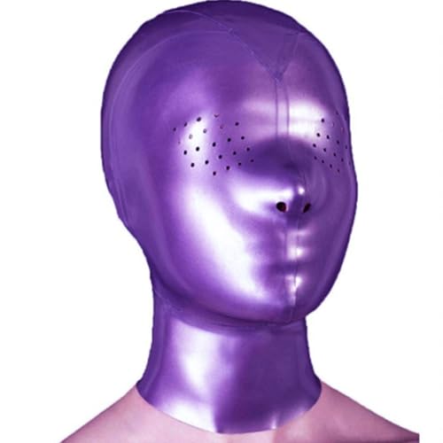AIYOUBRS Latexhaube, Latexmaske für Erwachsene, geeignet für Halloween-Partys, Rollenspiele, rosa Gummihaube, Reitmaske(Size:L-68CM) von AIYOUBRS