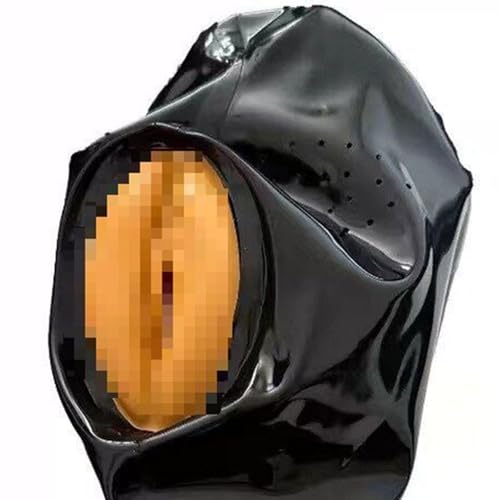 AIYOUBRS Latexmaske Kapuzenmasken Vollgesichts SM für Männer Frauen Gummi Masken Cosplay Kostüme(Size:XL-70CM) von AIYOUBRS