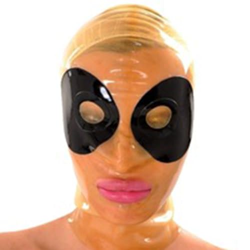 AIYOUBRS Transparent Gummimaske Latexmaske SM Maske mit Nasenlochöffnung zum Atmen für Cosplay Club Kostüme Kopfmaske (Size:XXL-73CM) von AIYOUBRS