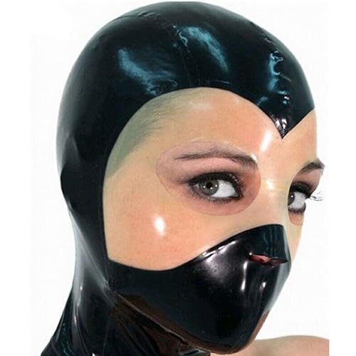 AIYOUBRS Transparent Latexmaske Gummi Kopfmaske mit Reißverschluss für Halloween Cosplay Party Club(Size:L-68CM) von AIYOUBRS