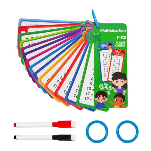 AIZHAZHA 15pcs 1x1 Lernkarten,Lernen Spiel Multiplikations, Rechenhilfe,Einmaleins Lernen Multiplikationstabellen mit Zahlenfolge 1-12,geliefert für Grundschüler Trocken abwischbar, Keine Flecken AIZHAZHA 15pcs 1x1 Lernkarten,Lernen Spiel Multiplikations, Rechenhilfe,Einmaleins Lernen Multiplikationstabellen mit Zahlenfolge 1-12,geliefert für Grundschüler Trocken abwischbar, Keine Flecken von AIZHAZHA
