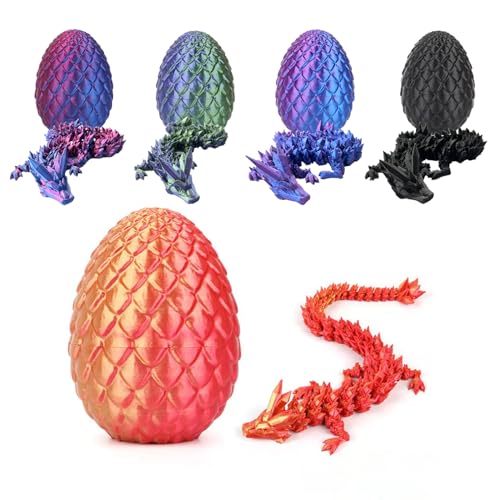 AIZQYC 3D Gedrucktes Drachenei mit Drache, Geheimnisvolle 3D Kristall Drache Spielzeug im Ei Groß, 3D-Gedruckter Beweglicher Überraschungsdrache für Kinder Erwachsene. AIZQYC 3D Gedrucktes Drachenei mit Drache, Geheimnisvolle 3D Kristall Drache Spielzeug im Ei Groß, 3D-Gedruckter Beweglicher Überraschungsdrache für Kinder Erwachsene. von AIZQYC