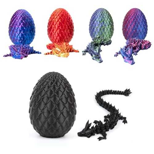 AIZQYC 3D Gedrucktes Drachenei mit Drache, Geheimnisvolle 3D Kristall Drache Spielzeug im Ei Groß, 3D-Gedruckter Beweglicher Überraschungsdrache für Kinder Erwachsene. AIZQYC 3D Gedrucktes Drachenei mit Drache, Geheimnisvolle 3D Kristall Drache Spielzeug im Ei Groß, 3D-Gedruckter Beweglicher Überraschungsdrache für Kinder Erwachsene. von AIZQYC