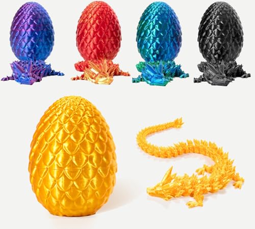 AIZQYC 3D Gedrucktes Drachenei mit Drache, Geheimnisvolle 3D Kristall Drache Spielzeug im Ei Groß, 3D-Gedruckter Beweglicher Überraschungsdrache für Kinder Erwachsene. AIZQYC 3D Gedrucktes Drachenei mit Drache, Geheimnisvolle 3D Kristall Drache Spielzeug im Ei Groß, 3D-Gedruckter Beweglicher Überraschungsdrache für Kinder Erwachsene. von AIZQYC