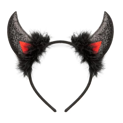 AIZQYC Halloween Teufelshörner, Dämon Hörner Haarreif, Devil Hörner Kopfschmuck Gothic für Damen & Kinder Kostüm Party, Fasching & Karneval Cosplay Deko Accessoire - Schwarz AIZQYC Halloween Teufelshörner, Dämon Hörner Haarreif, Devil Hörner Kopfschmuck Gothic für Damen & Kinder Kostüm Party, Fasching & Karneval Cosplay Deko Accessoire - Schwarz von AIZQYC