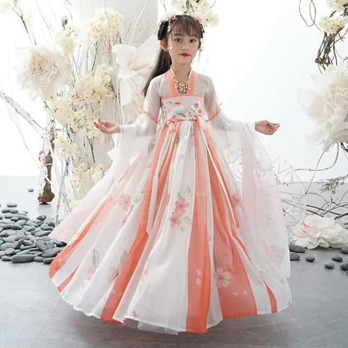 AJOHBM Chinesisches Hanfu Kleid Kostüm Altes Hanfu Kleid Karneval Fee Cosplay Kostüm Rosa Kleid von AJOHBM