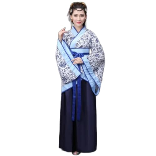 AJOHBM Hanfu Nationales chinesisches Tanzkostüm für Herren, antikes Cosplay, traditionelle chinesische Kleidung für Damen, Bühnenkleid von AJOHBM