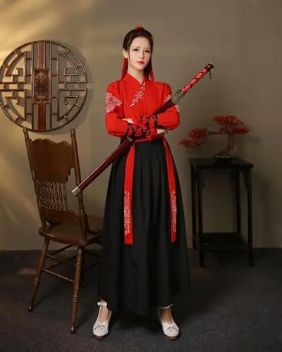 AJOHBM Hanfu Traditionelle chinesische Kleidung Kreuzkragen Han Anzug männlich Antike Cosplay Paar Kostüm von AJOHBM