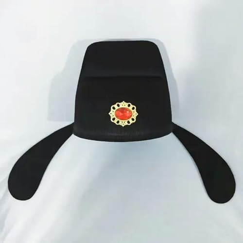 AJOHBM Kappe für Erwachsene, Chiese, traditioneller alter Gelehrter, schwarzer Hut, Kopfschmuck, Vintage, Cosplay, Hanfu-Hut von AJOHBM