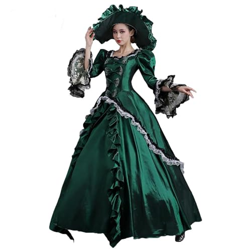 AJOHBM n Civil Old West Fancy Dress Gothic Green Theatrical Reenactment Costume von AJOHBM