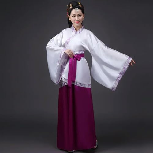 Hanfu Nationales chinesisches Tanzkostüm für Herren, antikes Cosplay, traditionelle chinesische Kleidung für Damen, Bühnenkleid, Violett von AJOHBM
