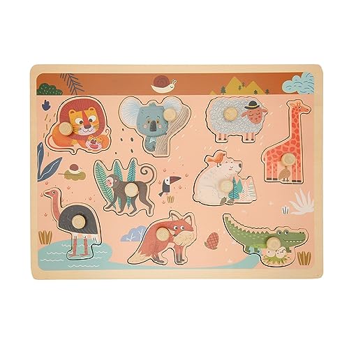 Für Holz, für Baby -Peg -Puzzlespielspielzeug, Zoo Tiermuster, Vorschullernen, für Kleinkinder Für Holz, für Baby -Peg -Puzzlespielspielzeug, Zoo Tiermuster, Vorschullernen, für Kleinkinder von AJUNJIIL