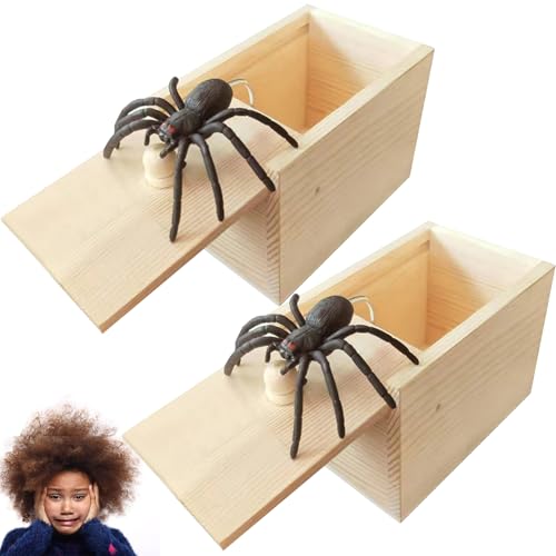 AJUNLKVDR 2Pcs Spinne in Box,Prank,Spinnen Spielzeug Box Holz,Scherzartikel für Streich,Erwachsene Kinder,Springendes Geschenkboxen,Spielzeug Gift,für Kinder Erwachsene Party Favors Gifts AJUNLKVDR 2Pcs Spinne in Box,Prank,Spinnen Spielzeug Box Holz,Scherzartikel für Streich,Erwachsene Kinder,Springendes Geschenkboxen,Spielzeug Gift,für Kinder Erwachsene Party Favors Gifts von AJUNLKVDR