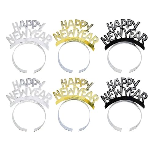 6 Stück Silvester Haarschmuck,Silvester Schmuck,Neujahrs Stirnband,Happy New Year Haarreif,Silvester Party Haarschmuck Zubehör,Neujahr Fotorequisiten,Weihnachten Haarschmuck,Party Kostüm Zubehör 6 Stück Silvester Haarschmuck,Silvester Schmuck,Neujahrs Stirnband,Happy New Year Haarreif,Silvester Party Haarschmuck Zubehör,Neujahr Fotorequisiten,Weihnachten Haarschmuck,Party Kostüm Zubehör von AJUNLKVDR
