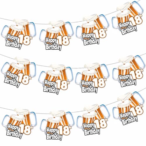 18. Geburtstag Bier Wimpelkette Banner Party Dekorationen 12pcs / 2.5m Band 18. Geburtstag Bier Wimpelkette Banner Party Dekorationen 12pcs / 2.5m Band von AK Giftshop